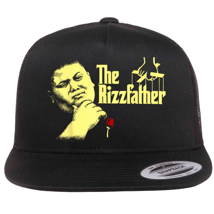The Rizzler Godfather Funny Meme Flat Bill Trucker Hat