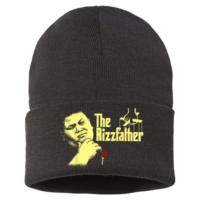 The Rizzler Godfather Funny Meme Sustainable Knit Beanie