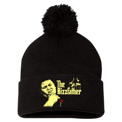 The Rizzler Godfather Funny Meme Pom Pom 12in Knit Beanie