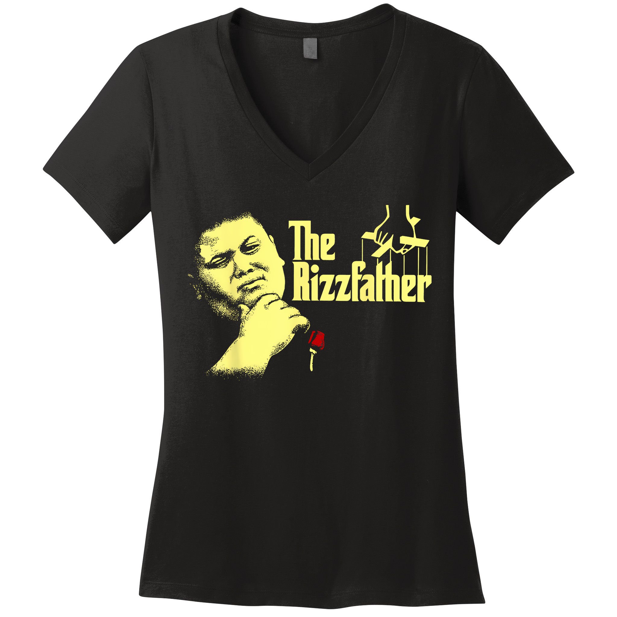 The Rizzler Godfather Funny Meme Women's V-Neck T-Shirt