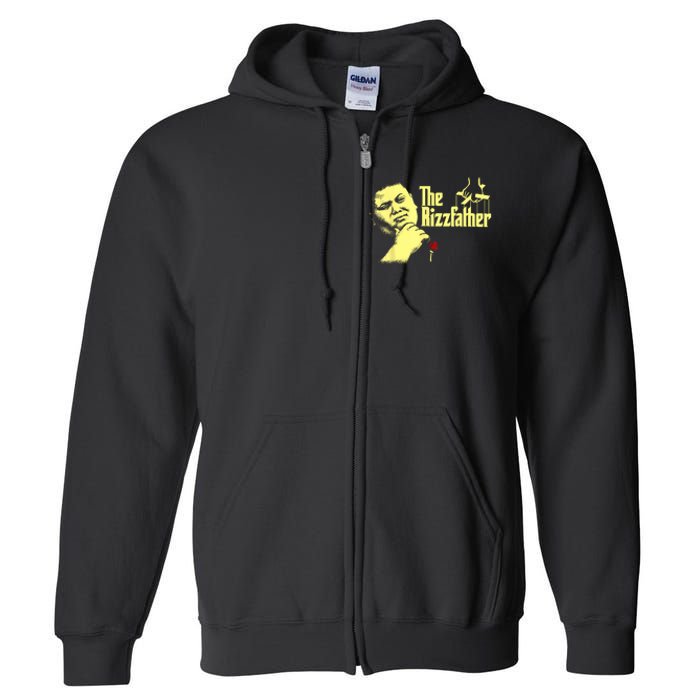 The Rizzler Godfather Funny Meme Full Zip Hoodie