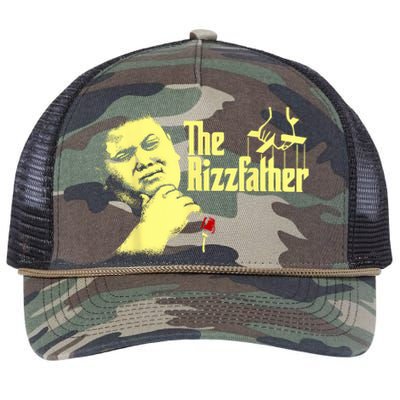 The Rizzler Godfather Funny Meme Retro Rope Trucker Hat Cap