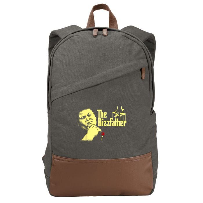 The Rizzler Godfather Funny Meme Cotton Canvas Backpack