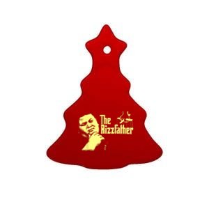 The Rizzler Godfather Funny Meme Ceramic Tree Ornament