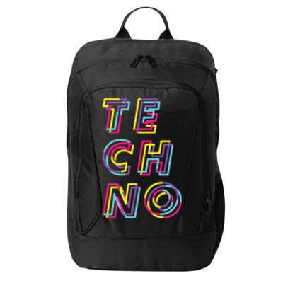 Techno Rave Gabber Gift Dj Edm Clubbing Raver Gift City Backpack