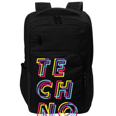 Techno Rave Gabber Gift Dj Edm Clubbing Raver Gift Impact Tech Backpack