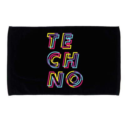 Techno Rave Gabber Gift Dj Edm Clubbing Raver Gift Microfiber Hand Towel