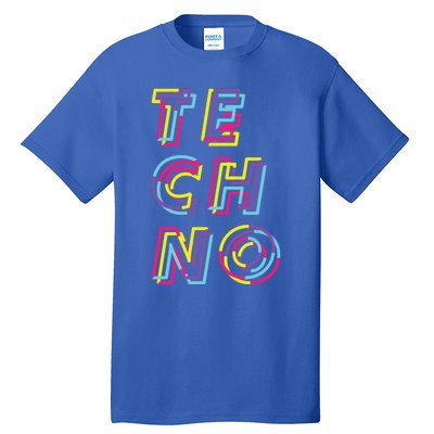 Techno Rave Gabber Gift Dj Edm Clubbing Raver Gift Tall T-Shirt