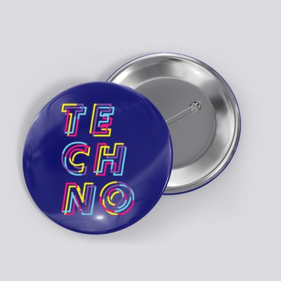 Techno Rave Gabber Gift Dj Edm Clubbing Raver Gift Button