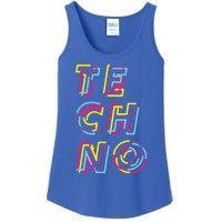 Techno Rave Gabber Gift Dj Edm Clubbing Raver Gift Ladies Essential Tank