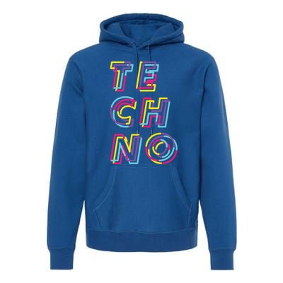 Techno Rave Gabber Gift Dj Edm Clubbing Raver Gift Premium Hoodie