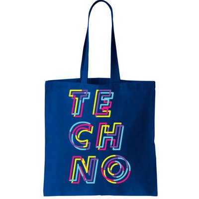 Techno Rave Gabber Gift Dj Edm Clubbing Raver Gift Tote Bag