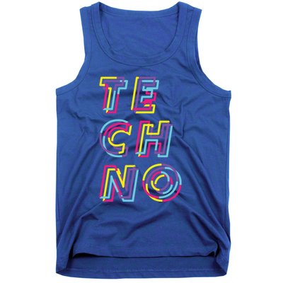 Techno Rave Gabber Gift Dj Edm Clubbing Raver Gift Tank Top