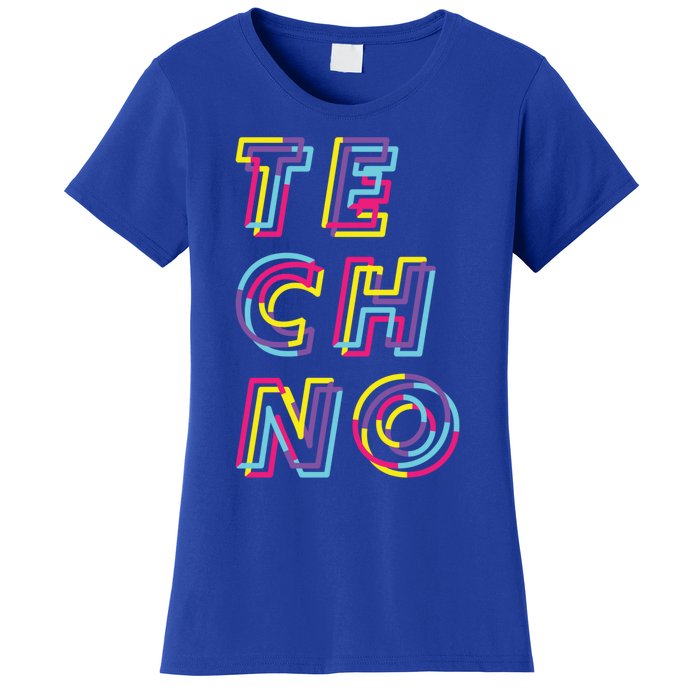 Techno Rave Gabber Gift Dj Edm Clubbing Raver Gift Women's T-Shirt