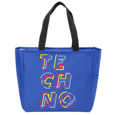 Techno Rave Gabber Gift Dj Edm Clubbing Raver Gift Zip Tote Bag