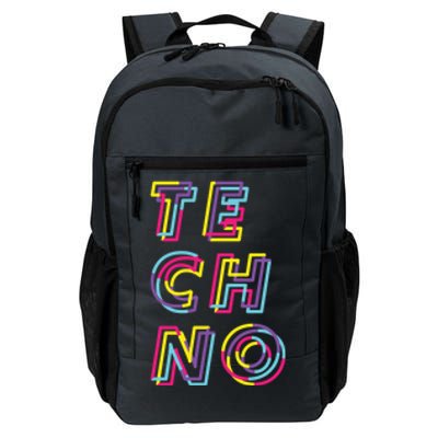 Techno Rave Gabber Gift Dj Edm Clubbing Raver Gift Daily Commute Backpack