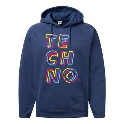 Techno Rave Gabber Gift Dj Edm Clubbing Raver Gift Performance Fleece Hoodie