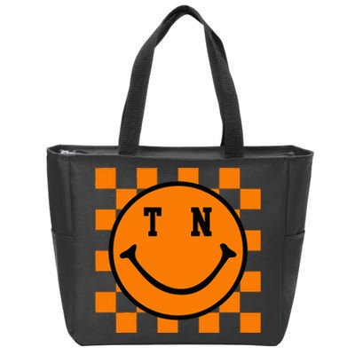 Tennessee Retro Happy Checkerboard Zip Tote Bag