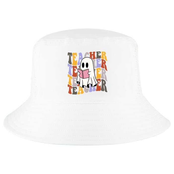 Teacher Retro Halloween Ghost Cool Comfort Performance Bucket Hat