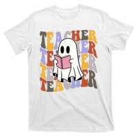 Teacher Retro Halloween Ghost T-Shirt