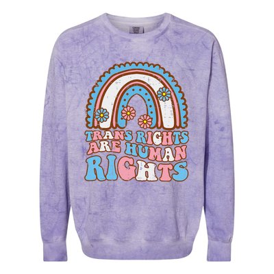 Transg Rights Human Rights Retro Transg Lgbt Women Girl Colorblast Crewneck Sweatshirt