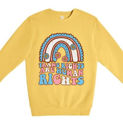 Transg Rights Human Rights Retro Transg Lgbt Women Girl Premium Crewneck Sweatshirt