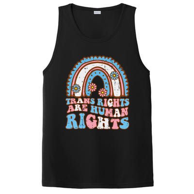 Transg Rights Human Rights Retro Transg Lgbt Women Girl PosiCharge Competitor Tank