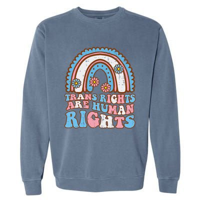 Transg Rights Human Rights Retro Transg Lgbt Women Girl Garment-Dyed Sweatshirt