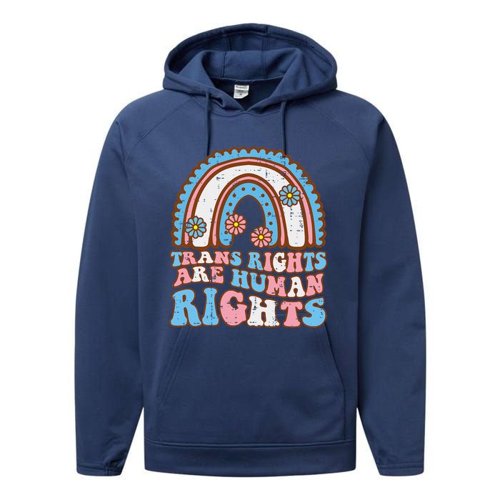 Transg Rights Human Rights Retro Transg Lgbt Women Girl Performance Fleece Hoodie