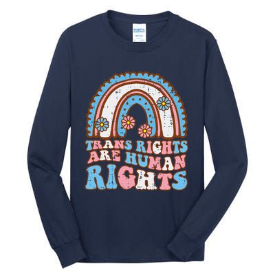 Transg Rights Human Rights Retro Transg Lgbt Women Girl Tall Long Sleeve T-Shirt