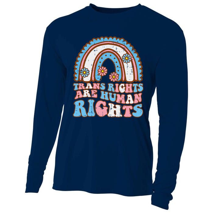 Transg Rights Human Rights Retro Transg Lgbt Women Girl Cooling Performance Long Sleeve Crew