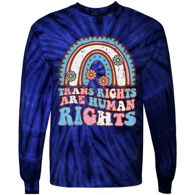 Transg Rights Human Rights Retro Transg Lgbt Women Girl Tie-Dye Long Sleeve Shirt