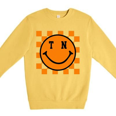 Tennessee Retro Happy Checkerboard Premium Crewneck Sweatshirt