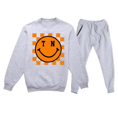 Tennessee Retro Happy Checkerboard Premium Crewneck Sweatsuit Set