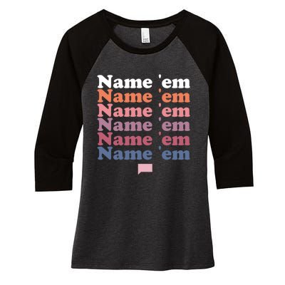 The Real Housewives Of Beverly Hills Name Em Repeat Women's Tri-Blend 3/4-Sleeve Raglan Shirt