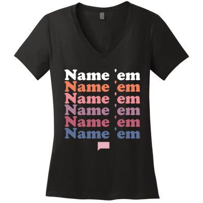 The Real Housewives Of Beverly Hills Name Em Repeat Women's V-Neck T-Shirt