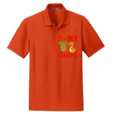 T Rex Hates Darts Dry Zone Grid Polo