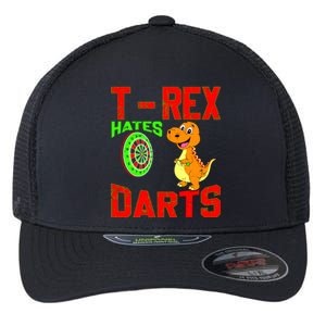 T Rex Hates Darts Flexfit Unipanel Trucker Cap