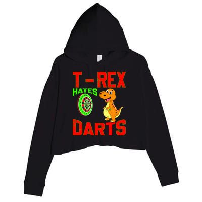 T Rex Hates Darts Crop Fleece Hoodie