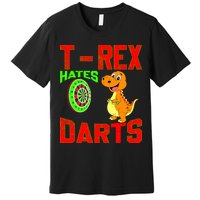 T Rex Hates Darts Premium T-Shirt