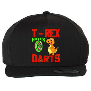 T Rex Hates Darts Wool Snapback Cap