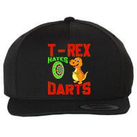 T Rex Hates Darts Wool Snapback Cap