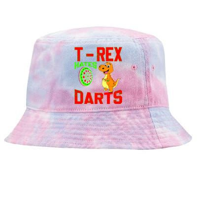 T Rex Hates Darts Tie-Dyed Bucket Hat