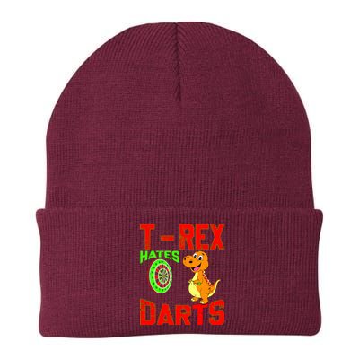 T Rex Hates Darts Knit Cap Winter Beanie