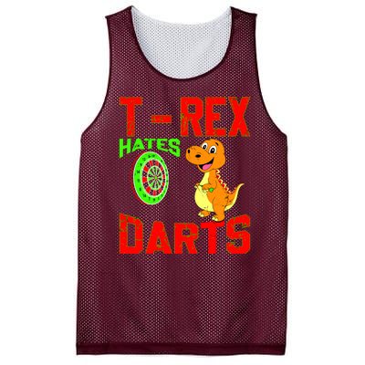 T Rex Hates Darts Mesh Reversible Basketball Jersey Tank