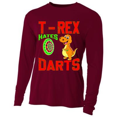T Rex Hates Darts Cooling Performance Long Sleeve Crew