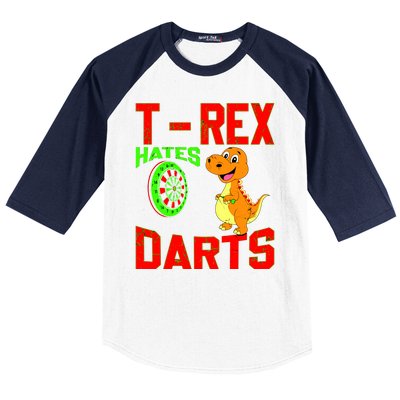 T Rex Hates Darts Baseball Sleeve Shirt