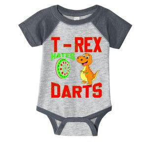 T Rex Hates Darts Infant Baby Jersey Bodysuit