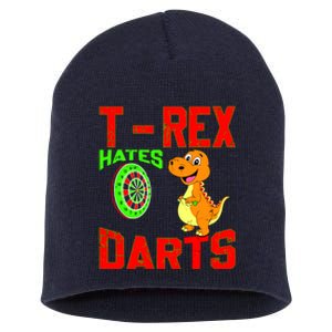 T Rex Hates Darts Short Acrylic Beanie