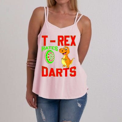 T Rex Hates Darts Women's Strappy Tank